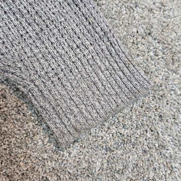 Alan Flusser Cardigan Sweater Mens L Loose Weave Gray Grandpa  Knit Cotton - Picture 8 of 10